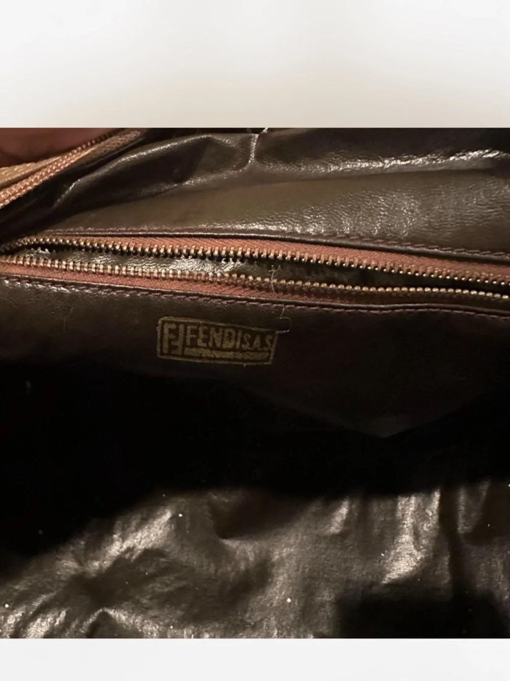 Fendi Monogram Coated Canvas Satchel in Brown and Tan - Picture 5 of 5